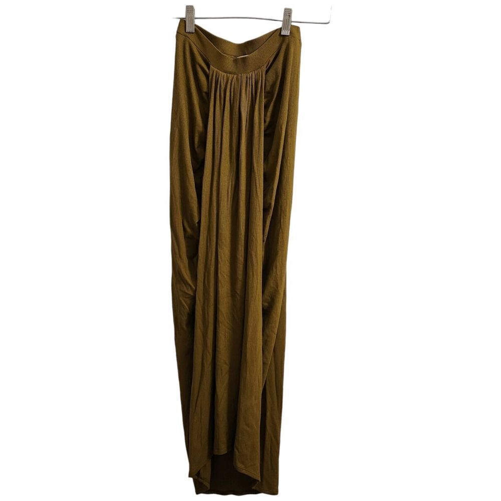 Torn By Ronny Kobo‎ Skirt Womens XS Olive Green Midi Boho Beach Resortwear